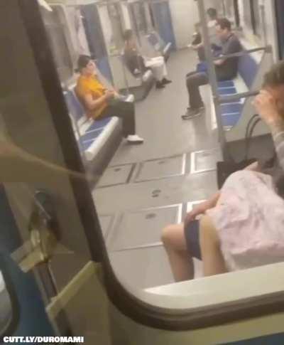 Blowjob on a subway