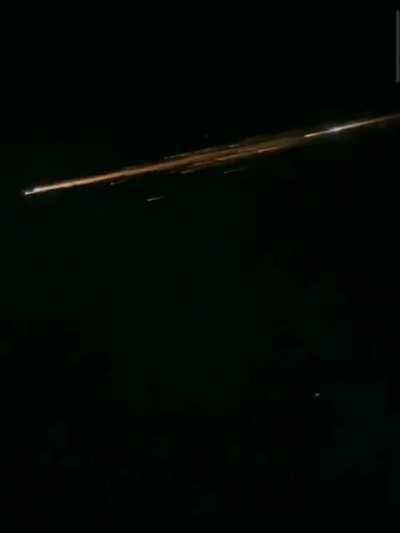 A meteor breaks apart over Nagpur, India. 