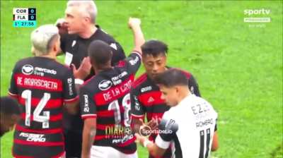 Lance da expulsão do Bruno Henrique contra o Corinthians (Semi da Copa do Brasil)