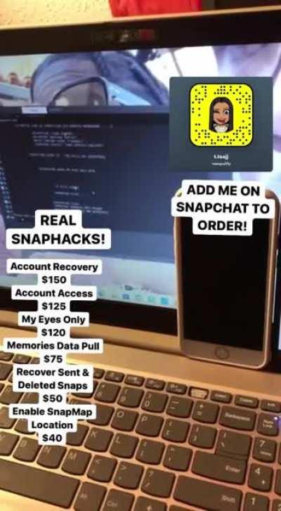 Real Snapchat, Instagram, Facebook & More Hacks Available! Add @naequality on Snapchat to order! Telegram Group Link In Comments Below 👇