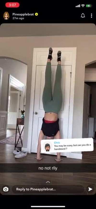 Snapchat Handstand