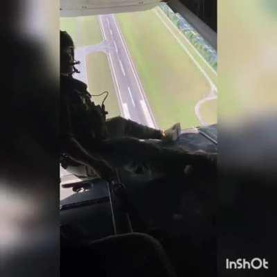 Pilot was feeling a little froggy, decided to make things interesting