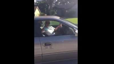 Crazy woman is so upset about kids playing outside that she tries to run them over, take their phone, and threatens to follow them home.