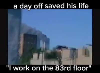 A day off saved this man's life during 9/11.