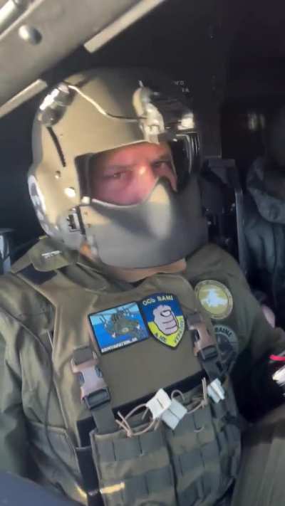 Ukrainian attack helicopter pilot filmed himself during a recent combat mission. No music - just pure helicopter and rocket sound. November 2024