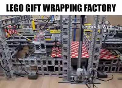 Lego gift wrapping factory