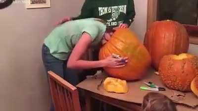 If I stick my head in this pumpkin....