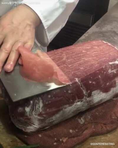 The way this meat is sliced