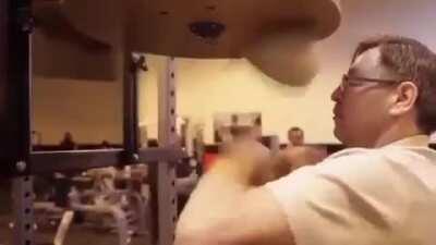 Boxing coach Alan Kahn shows off speed bag skills