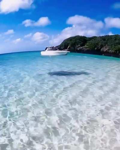 Beach in Okinawa, Japan. Okinawa is also known as 