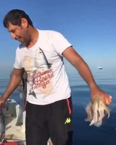 WCGW holding a... Squid?