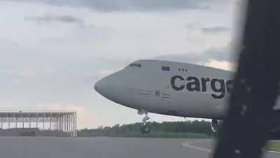 Cargolux demolished the runway at LUX again tonight