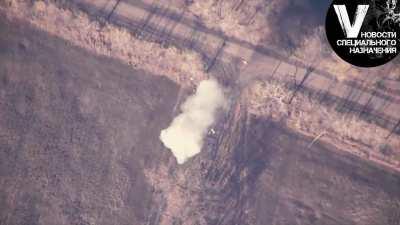 43rd Separate Special Forces Company perform a Lancet strike on a Ukrainian Ural truck with a mounted ZU-23-2 anti-aircraft cannon, Southern Donetsk