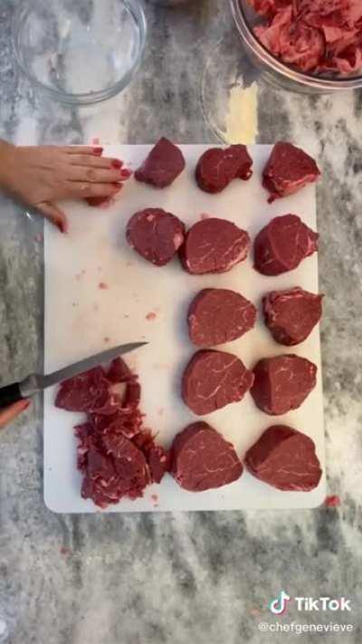 Butchering a full beef tenderloin