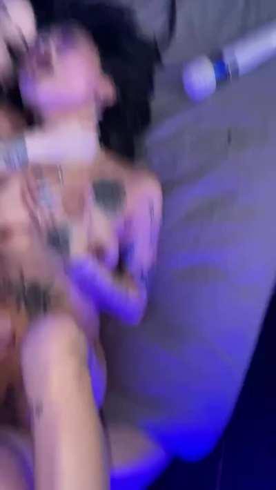 Tattooed Asian Doggystyle Threesome Group Fuck