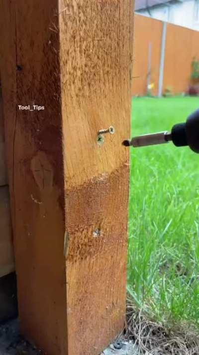 A method for removing a loose screw