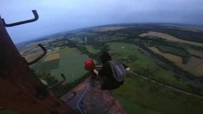 Free climbing a 240m Radio Tower.