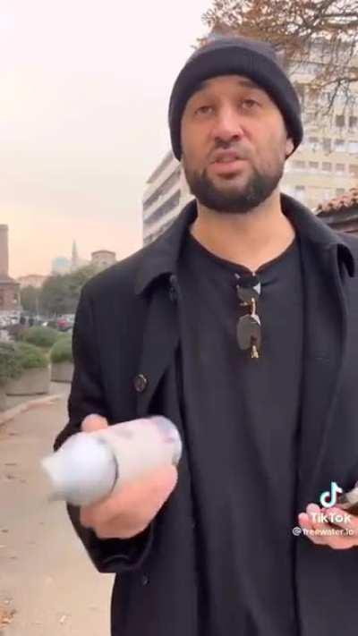 British Man is Extremely Skeptical of Free Bottle of Water