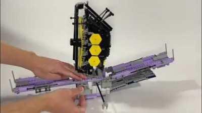 This LEGO model of the James Webb Space Telescope fully deploys like the real thing