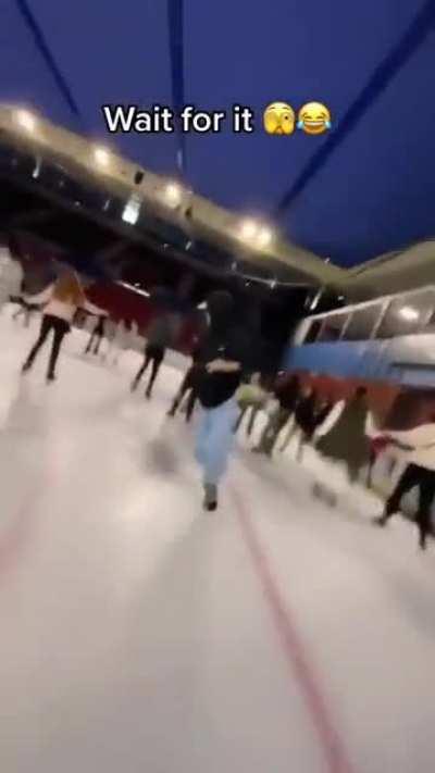 Speed skating through a crowd