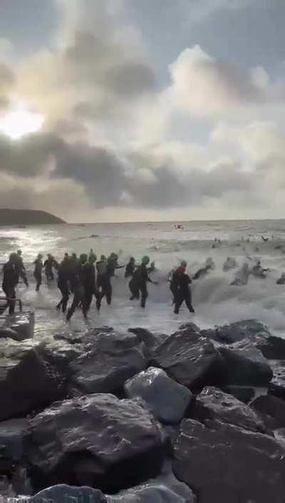 This is the IM Ireland swim where 2 athletes have died. Thoughts?