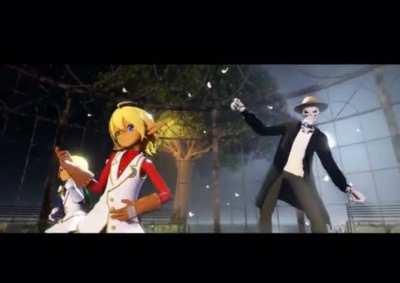 Ainz dancing with Aura and Mare