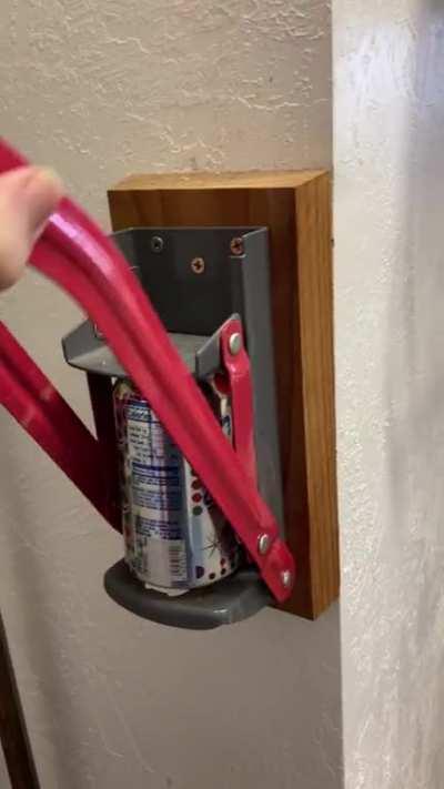 I’m obsessed with this soda can crusher.