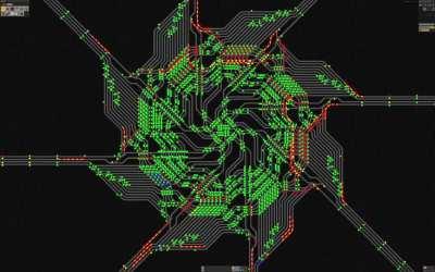 With the power of circuitry, trains no longer have to wait at buffers in my intersection, greatly increasing throughput. No power network required.