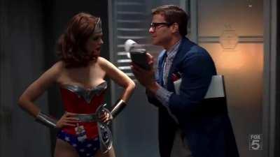 Emily Deschanel makes a great Wonder Woman