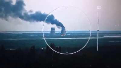 Seemingly as a response to the Kursk offensive, the russians have started a large fire in one of the cooling towers at the Zaporizhzhia Nuclear Power 