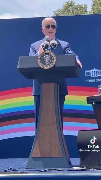 This is what happened at the White House pride event. A disgrace to our country.