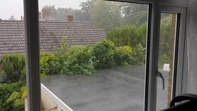 Cosy evening playing games and watching the rain.