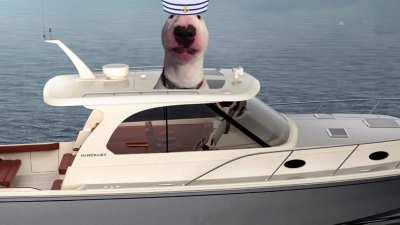 Walter on da boat, no more nagging wife.