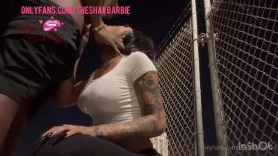 Barbie getting fucked by the fence 