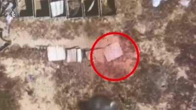 First footage showing Israel using cheap drone dropped grenades (Gaza). As far as I know this was never documented/published before.