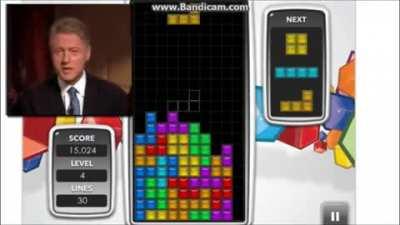 bill clinton tetris