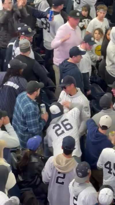 Yankee Fan Gets Tossed Out For Interference 