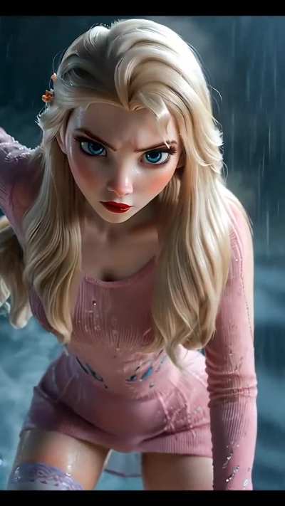 Stunningly wet Elsa! (PerfectionStudioAI)