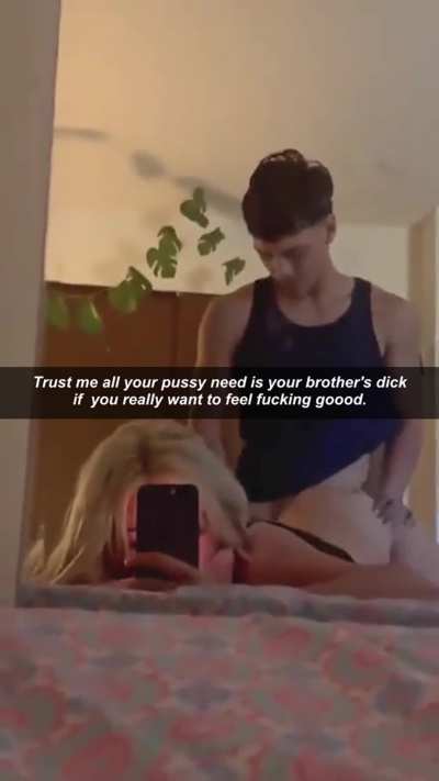 step Brother Caption Family Mirror Rough Selfie Sister Taboo Porn GIF by viren93