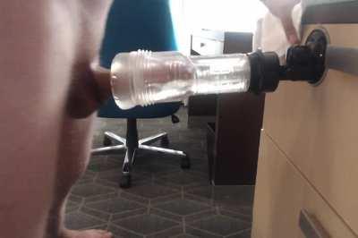 Hotel Room Fleshlight Mount Side View