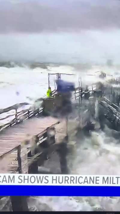 Guy Battles Hurricane Milton to Put Up a Trump Flag