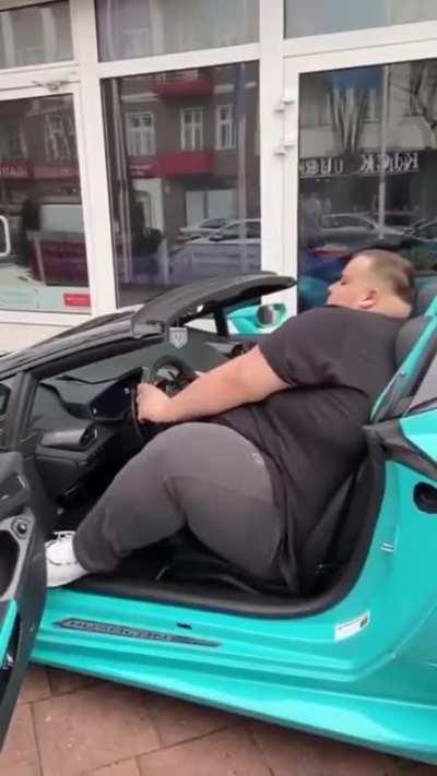 HMF while I exit this sport car