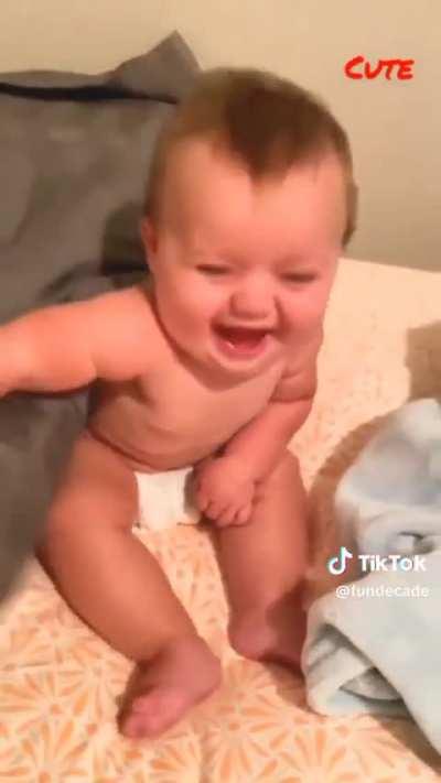 Baby laughing