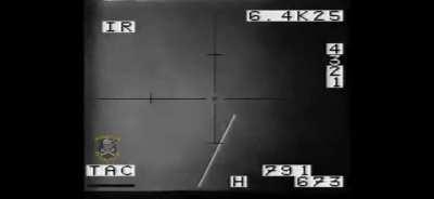 Iraqi AF strike on Iranian power plant. Return AAA visible. 1980s