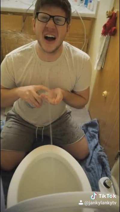 Meet Jeremy, a proud owner of a bidet.