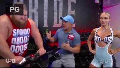 Chad Gable being possessed by the spirit of Dennis Reynolds on Raw