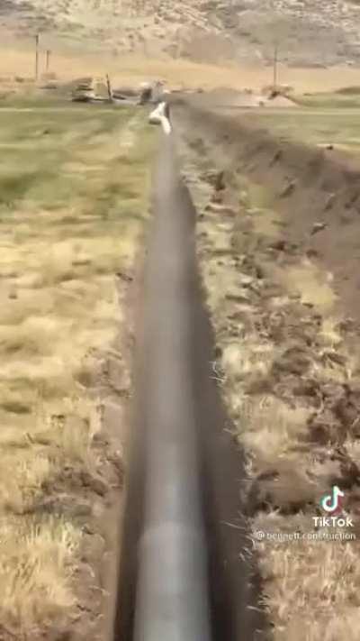 Just laying some pipe