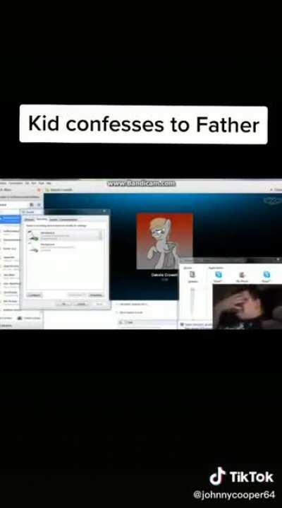 Kid literally confesses to dad that he doesn't just watch porn, but MLP porn, and says it's a natural thing.