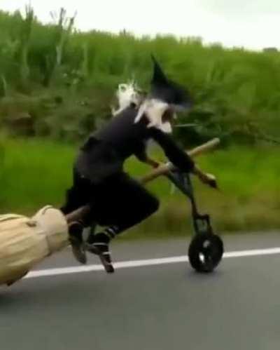 2021 motorbiking witch on the road.