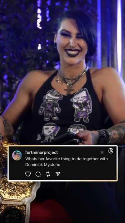 What is Rhea Ripley’s Favorite thing to do with Dominik 💀